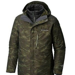 NWT Columbia Mens Nordic Point III Omni-Heat Waterproof 3 in 1 Interchange Coat